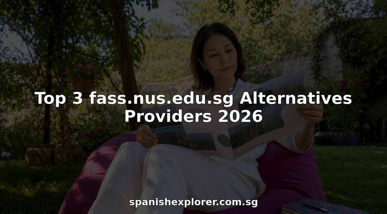 Woman reviewing Spanish language course brochure in co-working space