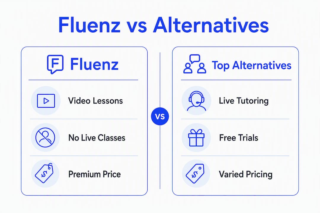 Infographic comparing Fluenz and alternatives key features