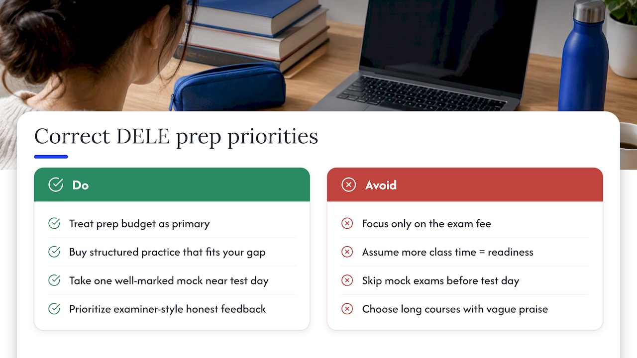 What most DELE prep advice gets backward — overview diagram
