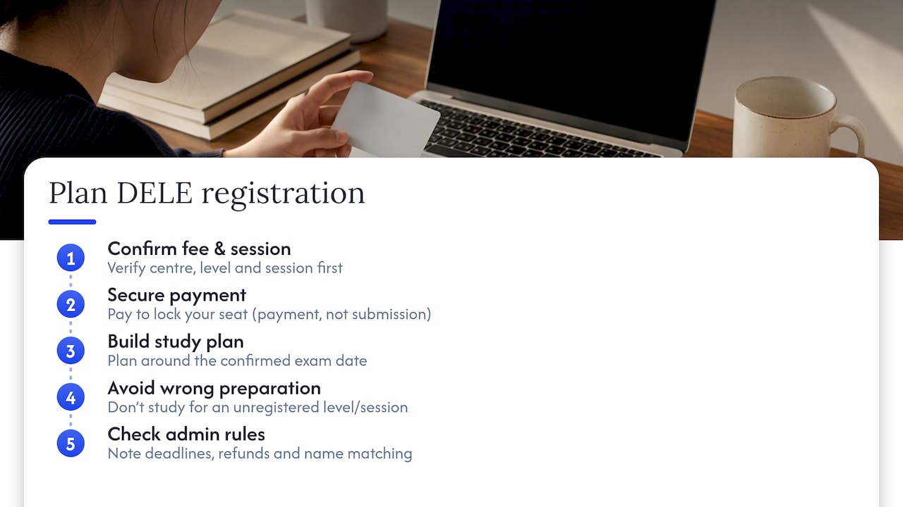 Our Take on Planning a DELE Registration in Singapore — overview diagram