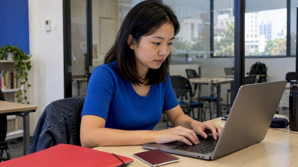 Learner registering for DELE exam in Singapore